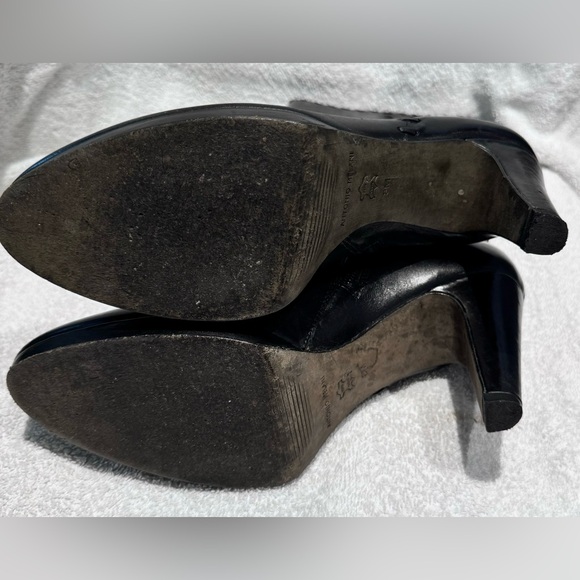 ANTONIO MELANI Black Leather Platform Boots, 3.5” heels, in very good condition - Picture 5 of 6